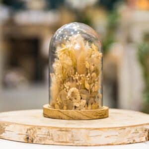 Cloche en fleurs séchées