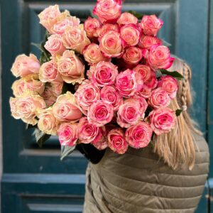 Bouquet de roses de couleur